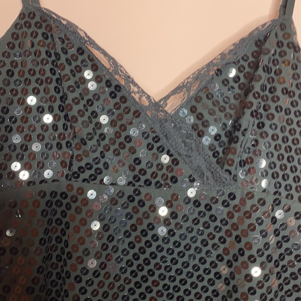 Express Black Sequin Mini Dress - Picture 3 of 7